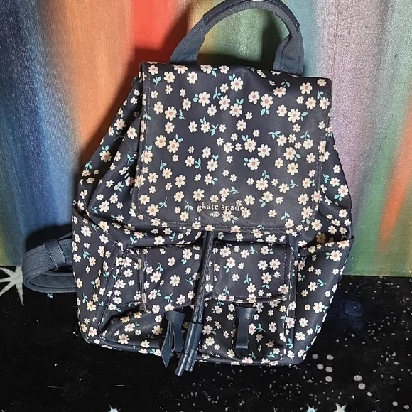 Kate Spade Navy and White Daisy Backpack New In Original Package Kate Spade Novelty Oh | Mercari main image 3